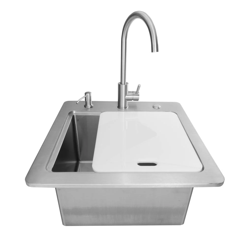 Coyote 21" Sink with Drain, Faucet & Soap Dispenser - C3SINKF21 - Image 3