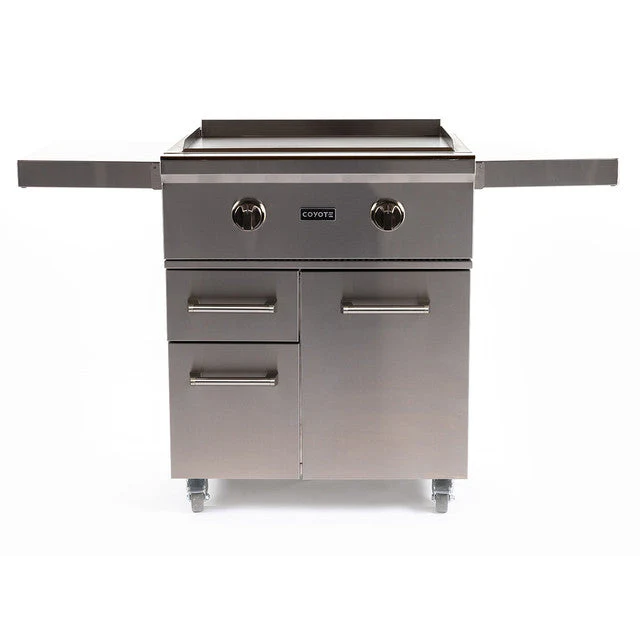 Coyote 30" Flat Top Grill with Cart - C1FTG30+C1FTCART