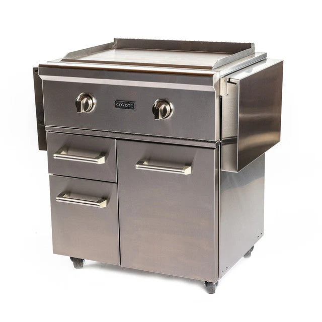 Coyote 30" Flat Top Grill with Cart - C1FTG30+C1FTCART - Image 3