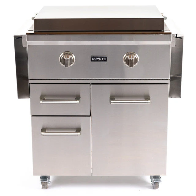 Coyote 30" Flat Top Grill with Cart - C1FTG30+C1FTCART - Image 4