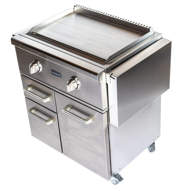 Coyote 30" Flat Top Grill with Cart - C1FTG30+C1FTCART - Image 7