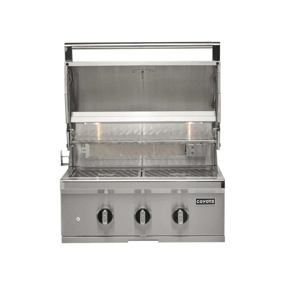 Coyote 30" SL-Series Grill Package - Includes SL-Series 30" Built-In Grill with Sear Zone & Rotisserie, 26" Double Access Door - C3SL30+CDA2426 - Image 15