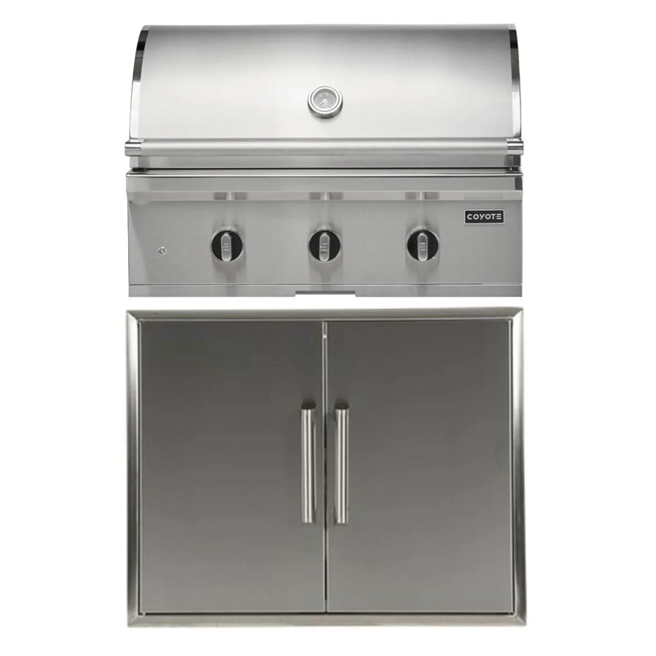 Coyote 34" CL-Series Grill Package - Includes C-Series 34" Built-In Grill, 31" Double Access Door - C3C34+CDA2431