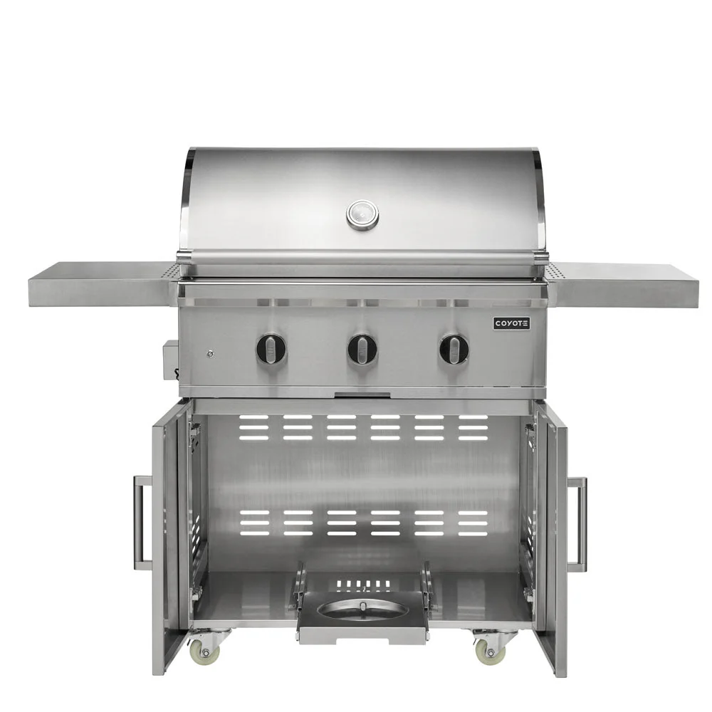 Coyote 34" CL-Series Grill Package - Includes C-Series 34" Built-In Grill, 31" Double Access Door & 12" Built-In Double Side Burner- C3C34+CDA2431+C1DB - Image 10