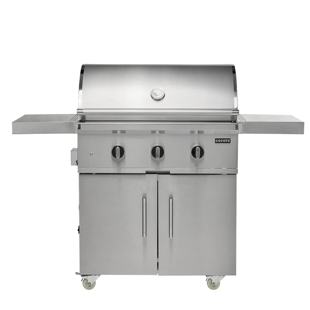 Coyote 34" CL-Series Grill Package - Includes C-Series 34" Built-In Grill, 31" Double Access Door & 12" Built-In Double Side Burner- C3C34+CDA2431+C1DB - Image 11