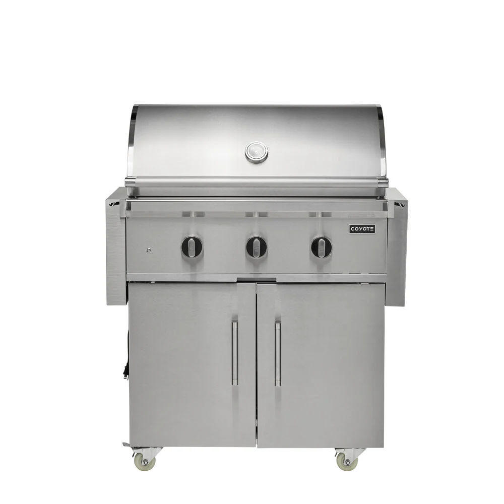 Coyote 34" CL-Series Grill Package - Includes C-Series 34" Built-In Grill, 31" Double Access Door & 12" Built-In Double Side Burner- C3C34+CDA2431+C1DB - Image 8