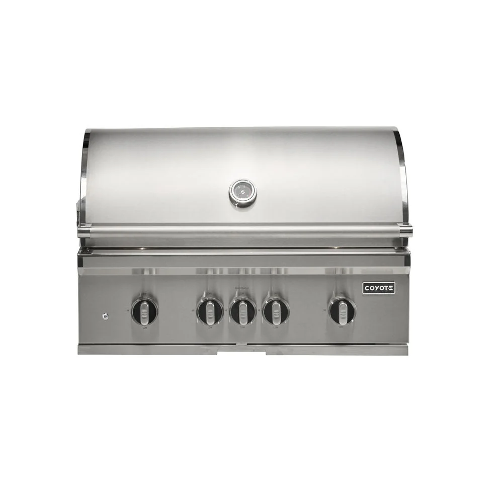 Coyote 36" SL-Series Grill Package - Includes SL-Series 36" Built-In Gas Grill with Sear Zone & Rotisserie, 36" Double Access Door - C3SL36+CDA2436 - Image 12