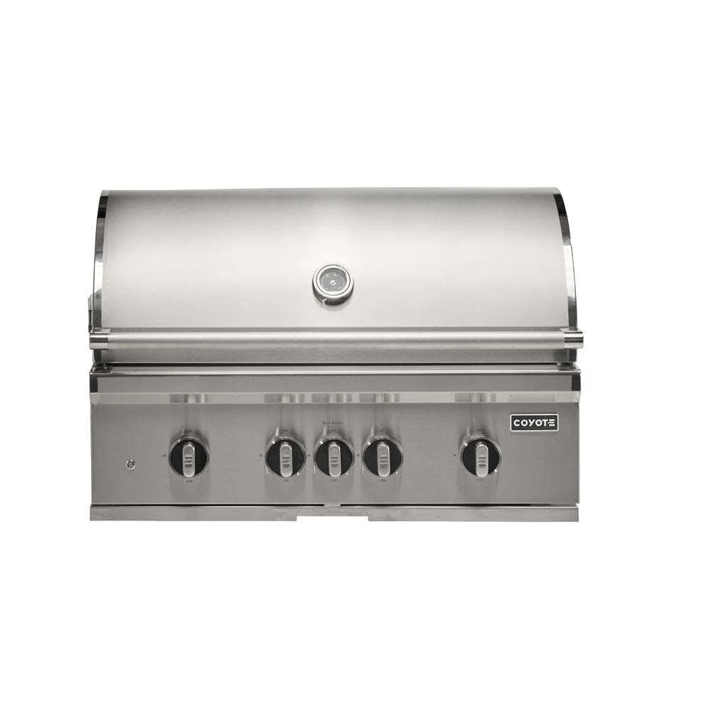 Coyote 36" SL-Series Grill Package - Includes SL-Series 36" Built-In Gas Grill with Sear Zone & Rotisserie, 36" Double Access Door & 12" Built-In Double Side Burner - C3SL36+CDA2436+C1DB - Image 2