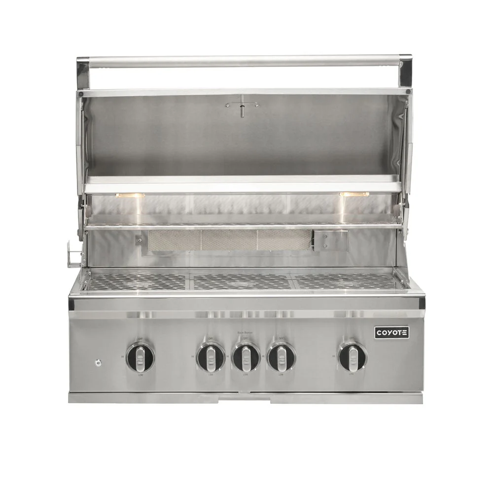 Coyote 36" SL-Series Grill Package - Includes SL-Series 36" Built-In Gas Grill with Sear Zone & Rotisserie, 36" Double Access Door & 12" Built-In Double Side Burner - C3SL36+CDA2436+C1DB - Image 5