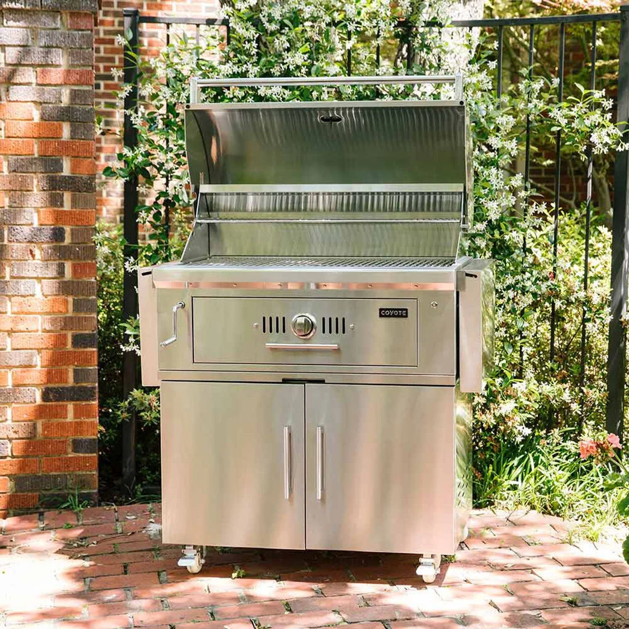 Coyote 36" Stainless Steel Charcoal Grill Cart - C1CH36CT - Image 3