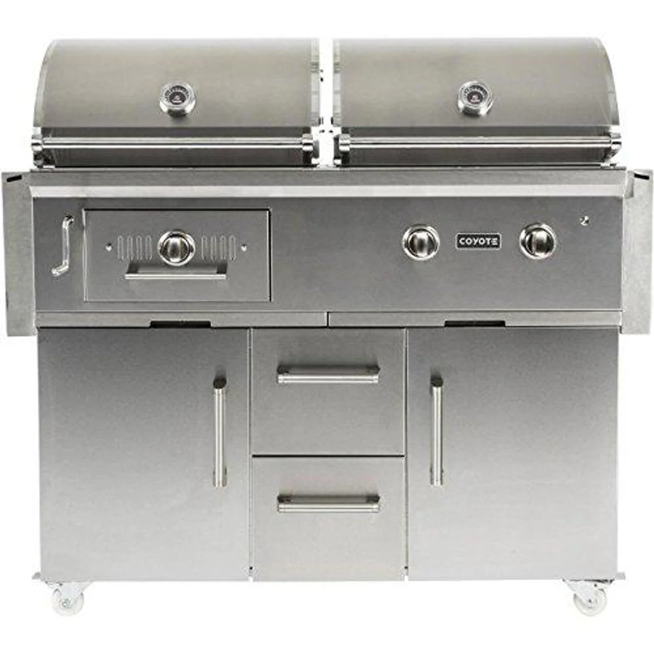 Coyote 50" Freestanding Gas/Charcoal Dual Fuel Grill - C1HY50LP+C1HY50CT