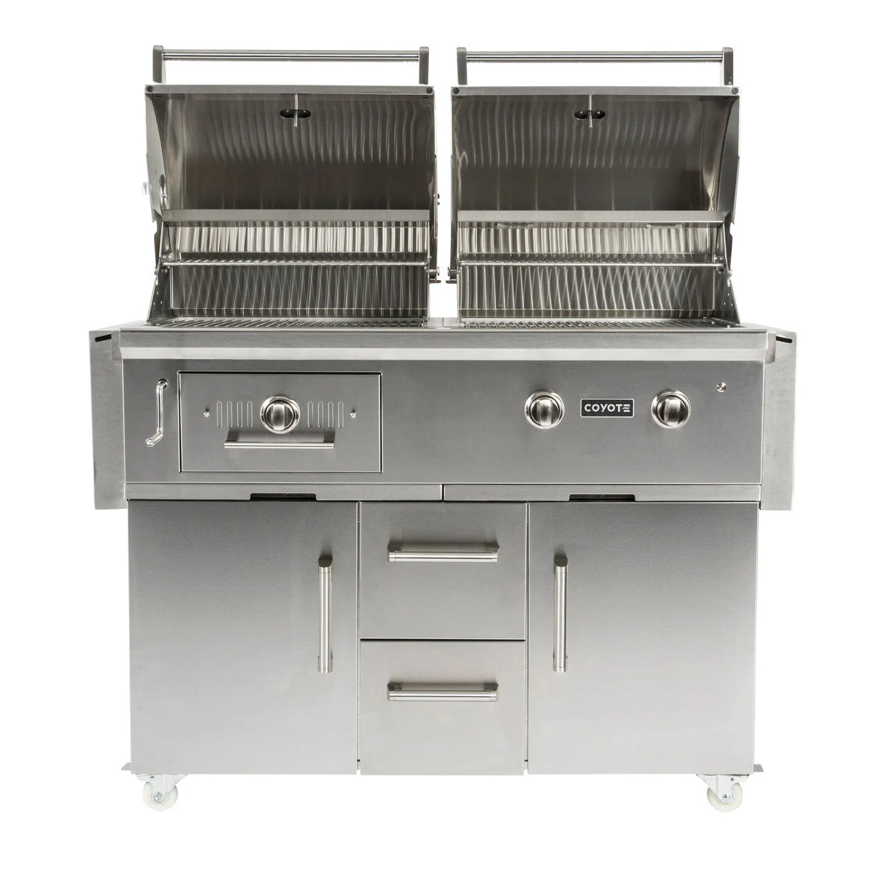 Coyote 50" Freestanding Gas/Charcoal Dual Fuel Grill - C1HY50LP+C1HY50CT - Image 2