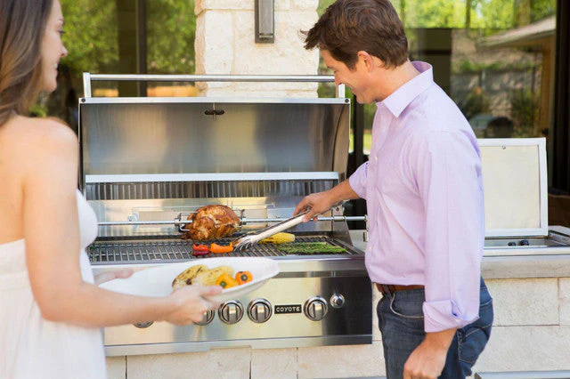 Coyote S-Series 30" Grill Package - Includes Grill, 26" Double Access Door, & Double Side Burner - C2SL30+CDA2426+C1DB - Image 3