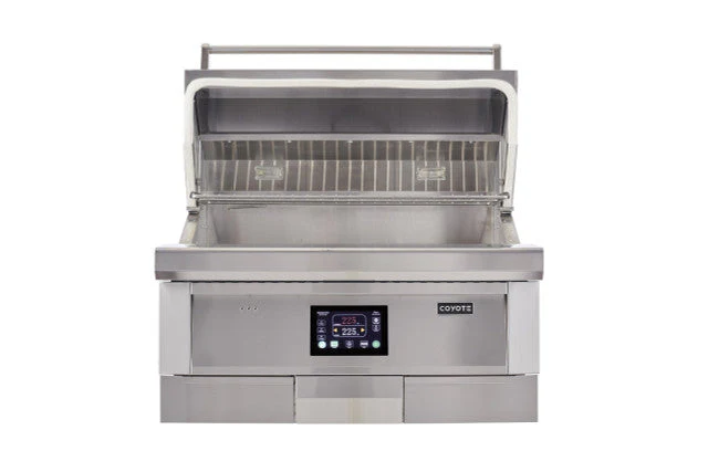 Coyote S-Series 42" Ultimate Grill Package - Includes Grill, 36" Pellet Grill, 39" Double Access Door, Power Burner, & 24" Outdoor Refrigerator - C2SL42+C1P36+CDA2439+C1PB+C1BIR24-R - Image 11