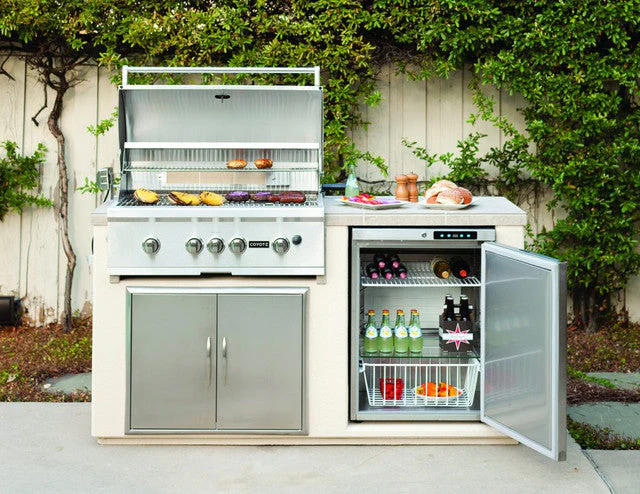 Coyote S-Series 42" Ultimate Grill Package - Includes Grill, 36" Pellet Grill, 39" Double Access Door, Power Burner, & 24" Outdoor Refrigerator - C2SL42+C1P36+CDA2439+C1PB+C1BIR24-R - Image 5