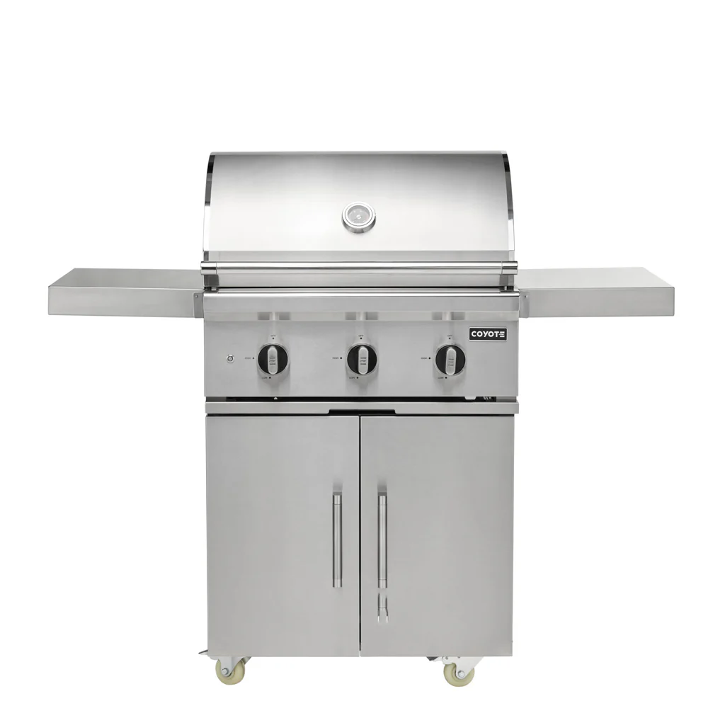 Coyote SL-Series 30" Gas Grill on Cart with Sear Zone & Rotisserie  - C3SL30+C3C30CART - Image 4