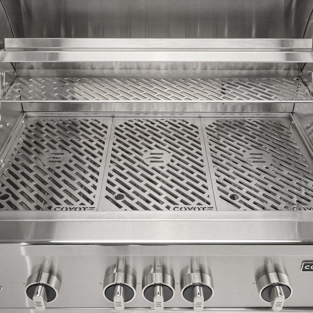 Coyote SL-Series 36" Gas Grill on Cart with Sear Zone & Rotisserie - C3SL36+C3S36CT - Image 24