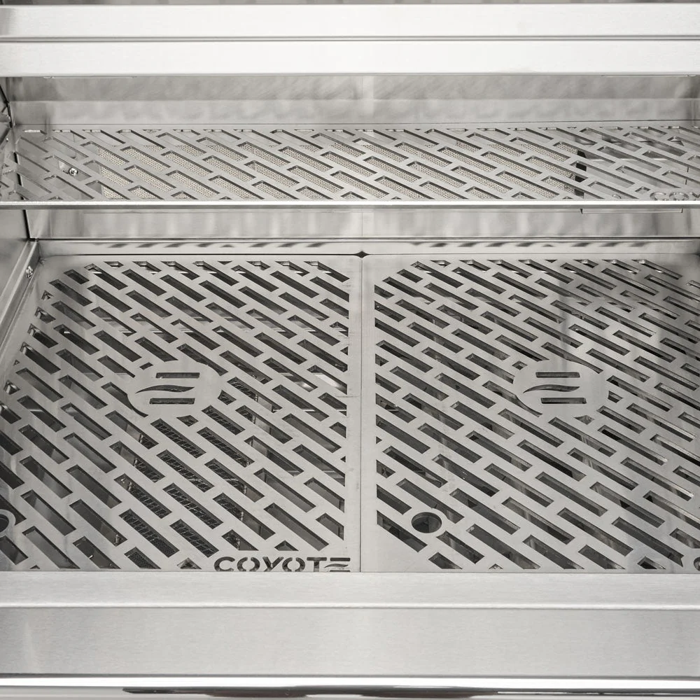 Coyote SL-Series 42" Ultimate Grill Package - Includes 42" SL-Series Grill, 36" Pellet Grill, 39" Double Access Door, Power Burner & 24" Outdoor Refrigerator - C3SL42+C2P36+C3-DA2439+C3PB+C124R-S - Image 12