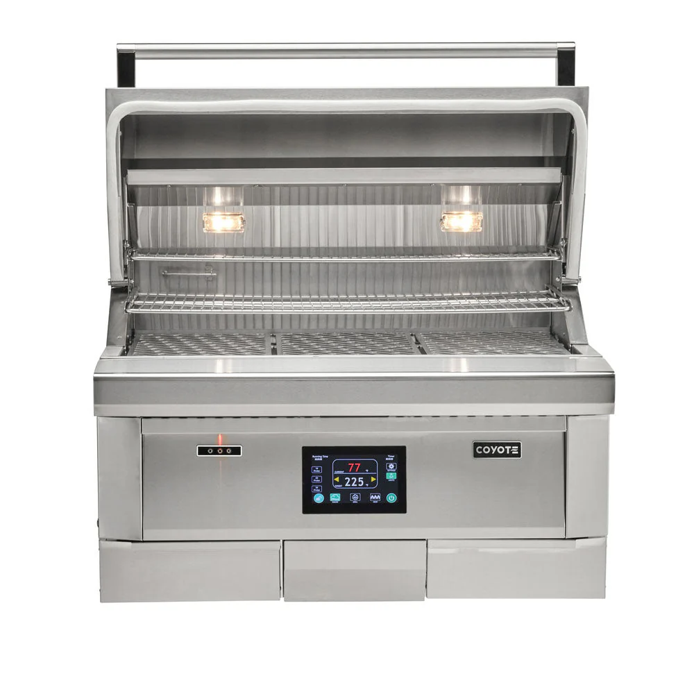 Coyote SL-Series 42" Ultimate Grill Package - Includes 42" SL-Series Grill, 36" Pellet Grill, 39" Double Access Door, Power Burner & 24" Outdoor Refrigerator - C3SL42+C2P36+C3-DA2439+C3PB+C124R-S - Image 25