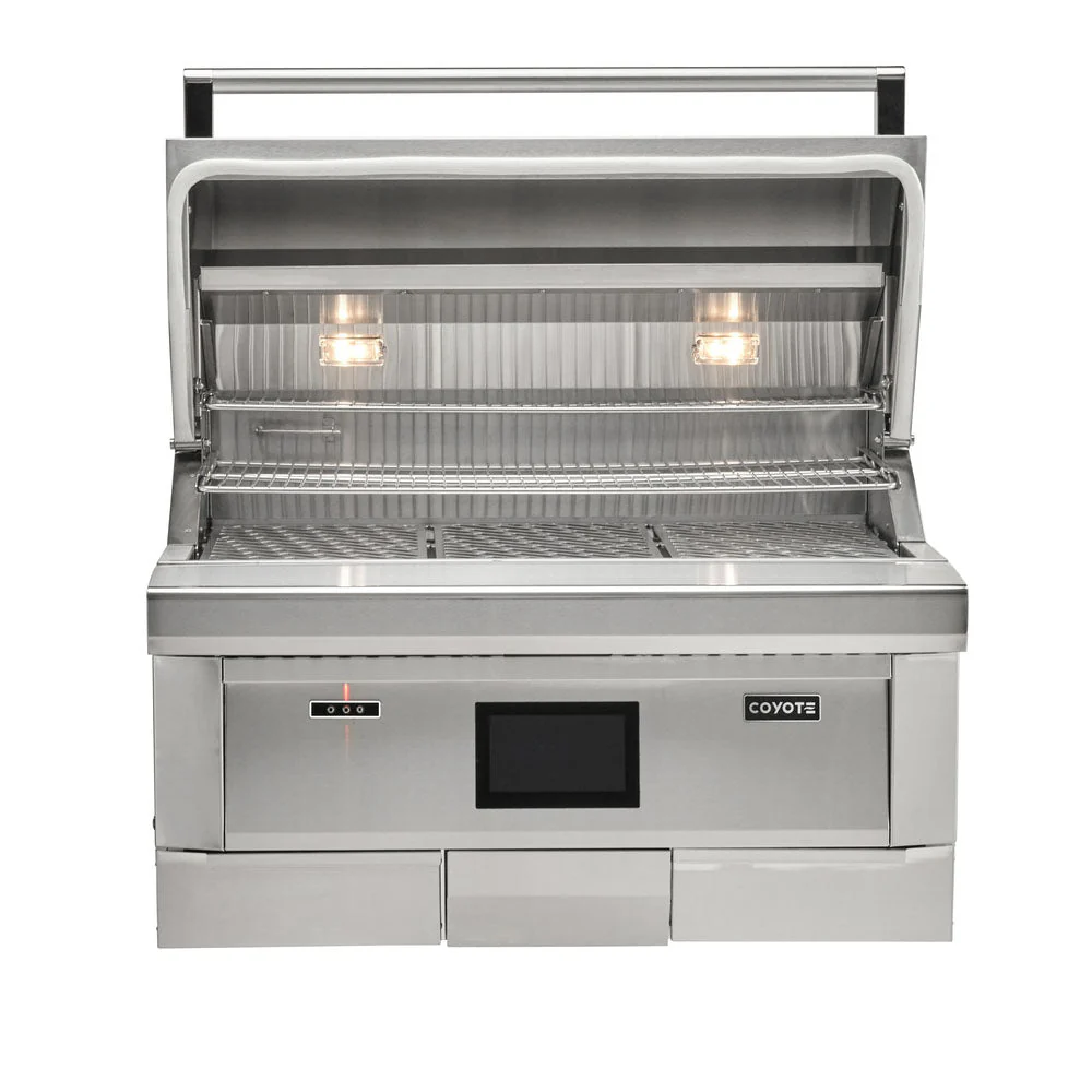 Coyote SL-Series 42" Ultimate Grill Package - Includes 42" SL-Series Grill, 36" Pellet Grill, 39" Double Access Door, Power Burner & 24" Outdoor Refrigerator - C3SL42+C2P36+C3-DA2439+C3PB+C124R-S - Image 28