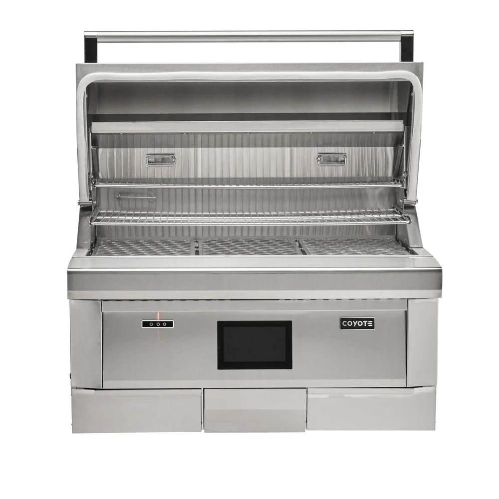 Coyote SL-Series 42" Ultimate Grill Package - Includes 42" SL-Series Grill, 36" Pellet Grill, 39" Double Access Door, Power Burner & 24" Outdoor Refrigerator - C3SL42+C2P36+C3-DA2439+C3PB+C124R-S - Image 29
