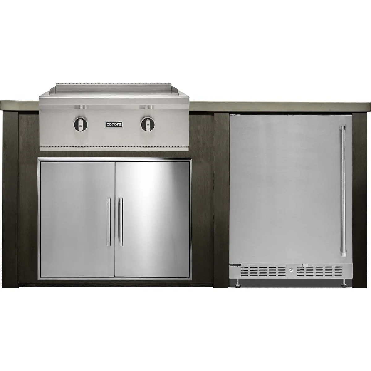 HAVEN 6 Ft Outdoor Kitchen Island w/ 24" Refrigerator - HCOY72REF - Image 3