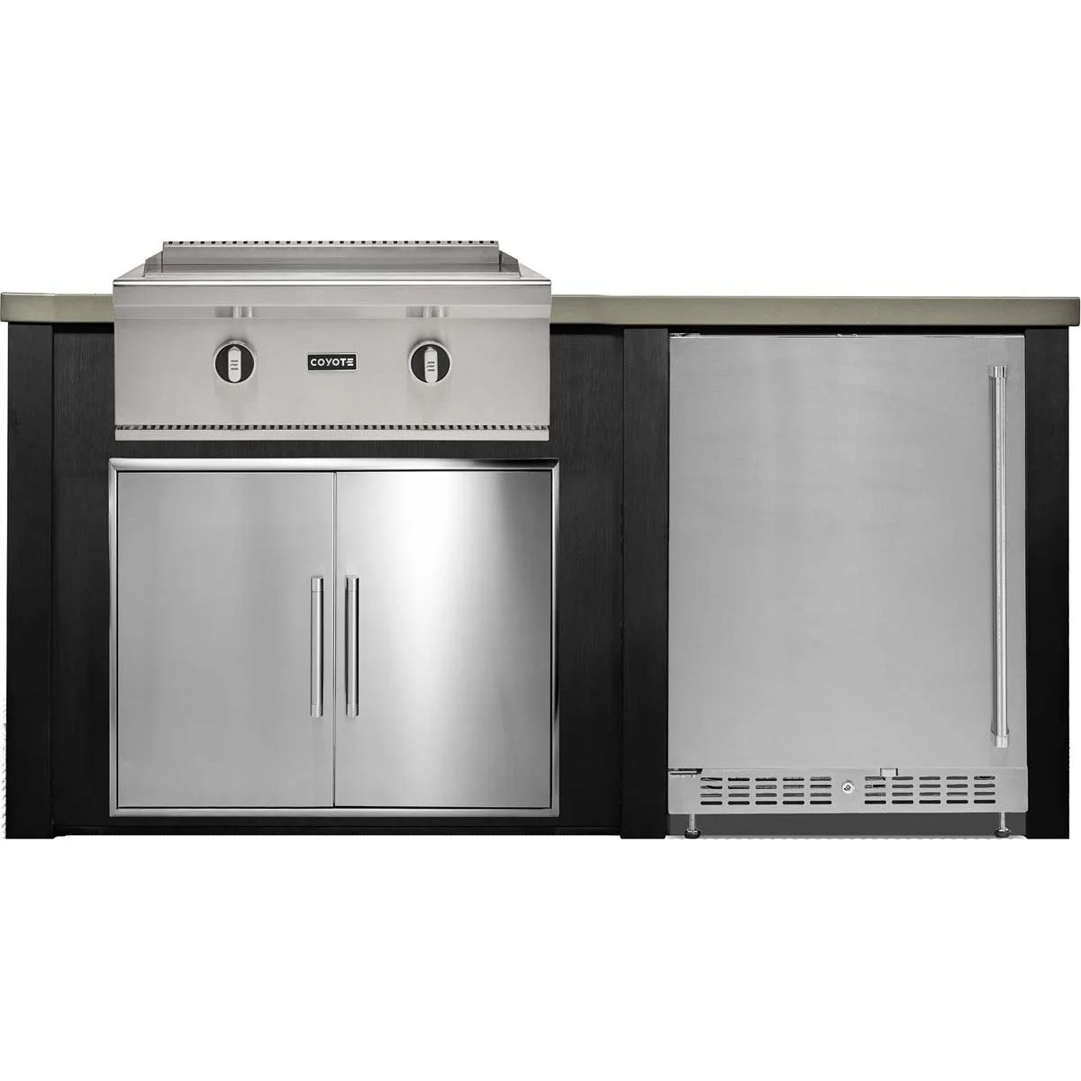 HAVEN 6 Ft Outdoor Kitchen Island w/ 24" Refrigerator - HCOY72REF - Image 4