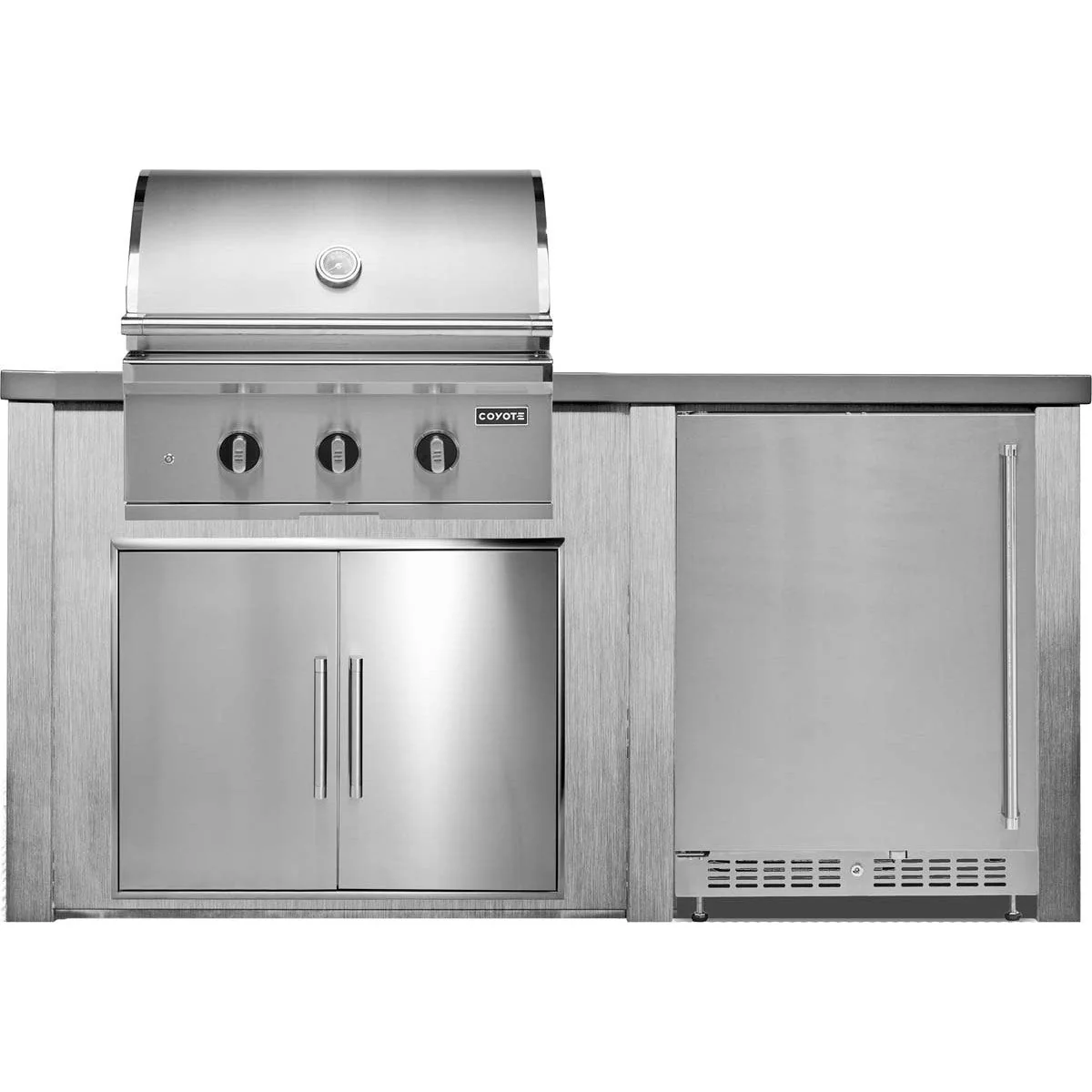 HAVEN 6 Ft Outdoor Kitchen Island w/ 24" Refrigerator - HCOY72REF - Image 5