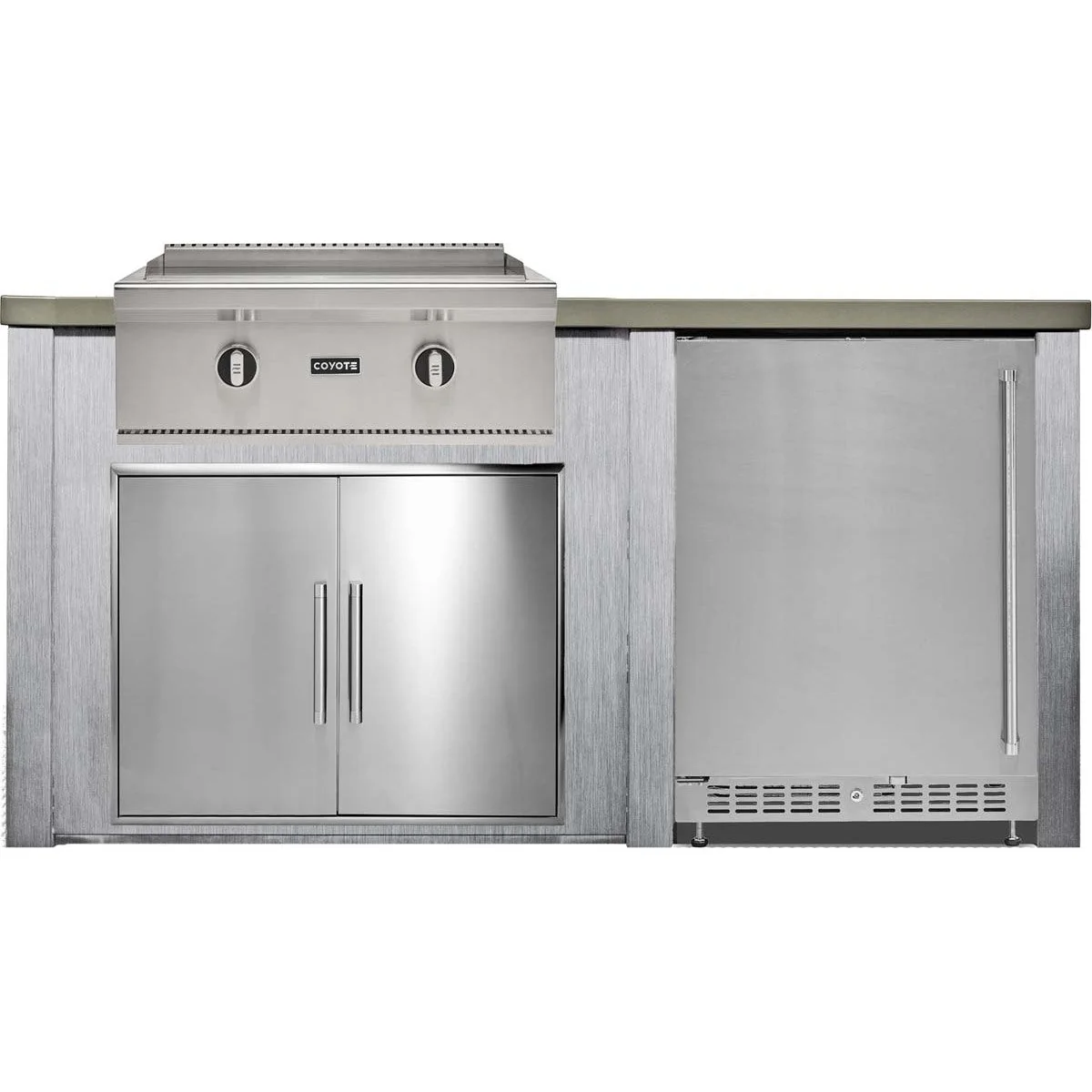 HAVEN 6 Ft Outdoor Kitchen Island w/ 24" Refrigerator - HCOY72REF - Image 6