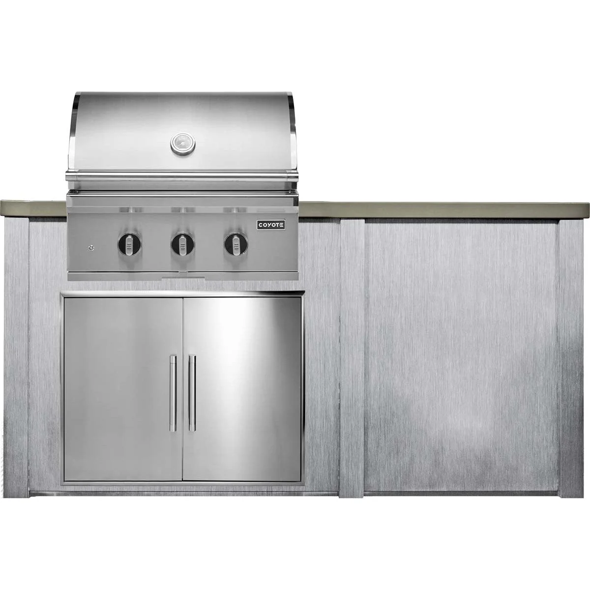 HAVEN 6 Ft Outdoor Kitchen Island w/ Plain Panel - HCOY72PAN - Image 5