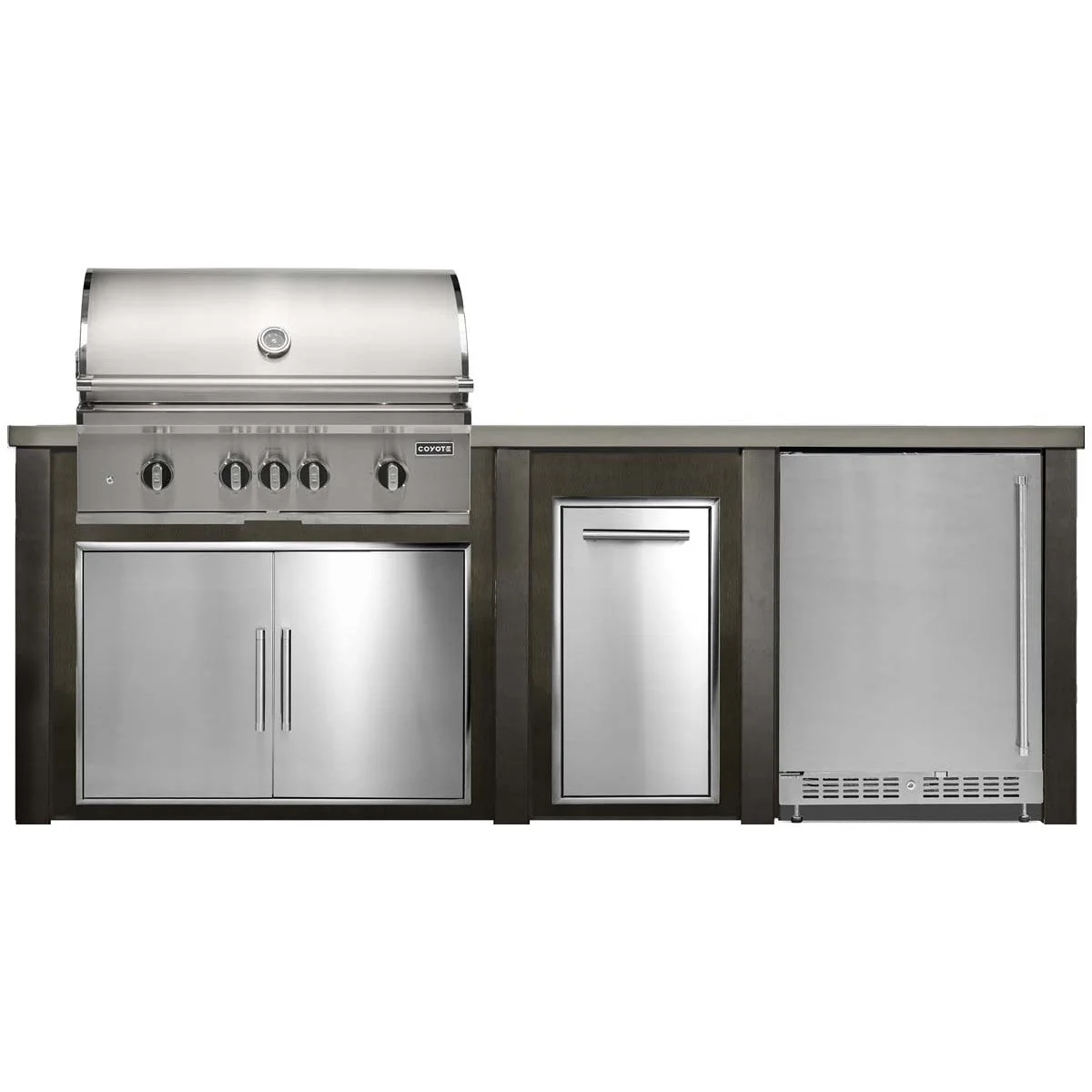 HAVEN 8 Ft Outdoor Kitchen Island w/ 24" Refrigerator - HCOY96REF - Image 3