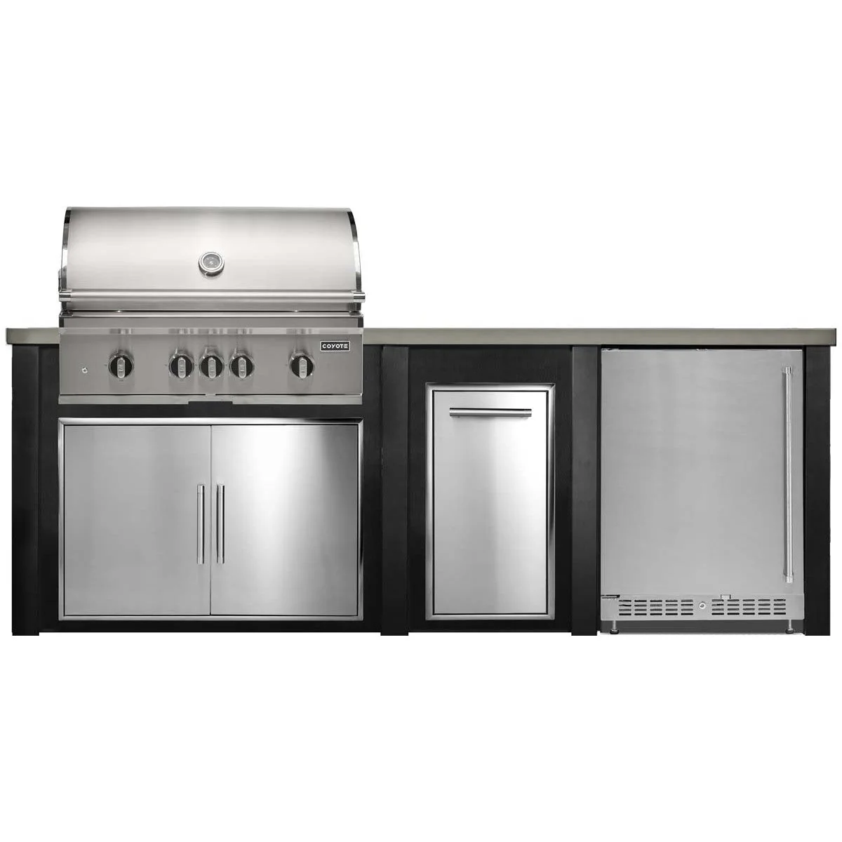 HAVEN 8 Ft Outdoor Kitchen Island w/ 24" Refrigerator - HCOY96REF - Image 4