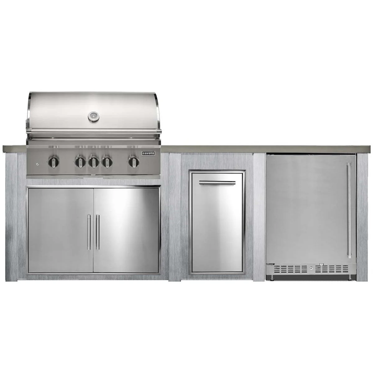 HAVEN 8 Ft Outdoor Kitchen Island w/ 24" Refrigerator - HCOY96REF - Image 6