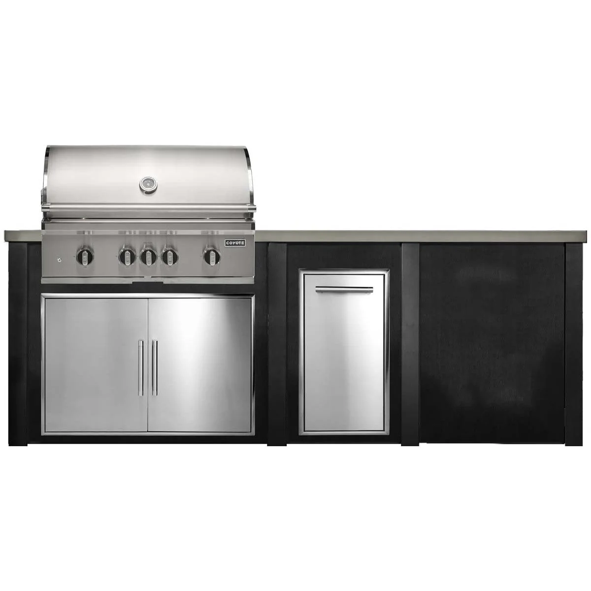 HAVEN 8 Ft Outdoor Kitchen Island w/ Plain Panel - HCOY96PAN - Image 4