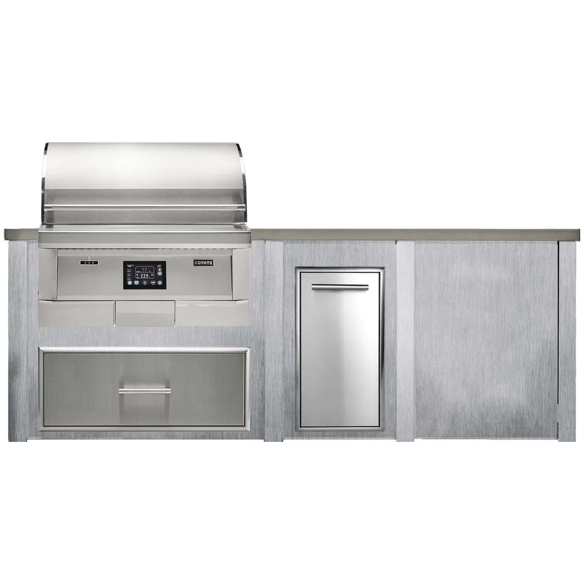 HAVEN 8 Ft Pellet Outdoor Kitchen Island w/ Plain Panel - HCOY96PPAN - Image 3
